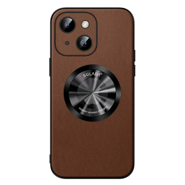 Sulada Zhenpi Series Leather MagSafe Magnetic Phone Case - For iPhone 14 Plus - mosaccessories